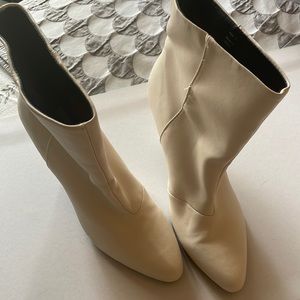 Dolce Vita OffWhite faux Leather boots